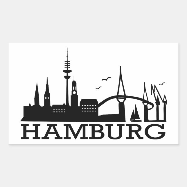 Skyline Hamburg Sticker (Front)