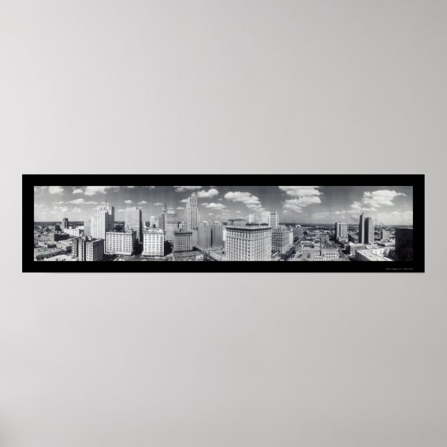 Skyline Houston TX Photo 1949 Poster (Front)