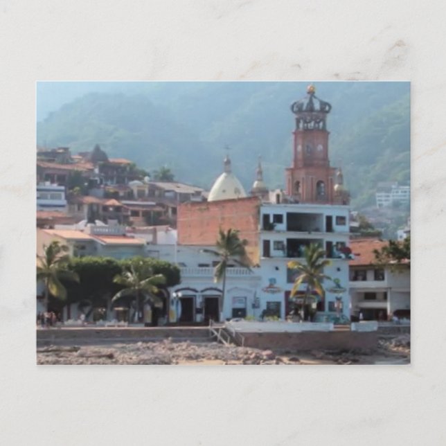 skyline in Puerto Vallarta postcard (Front)
