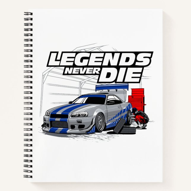 SKYLINE LEGENDS NEVER DIE! NOTEBOOK (Front)