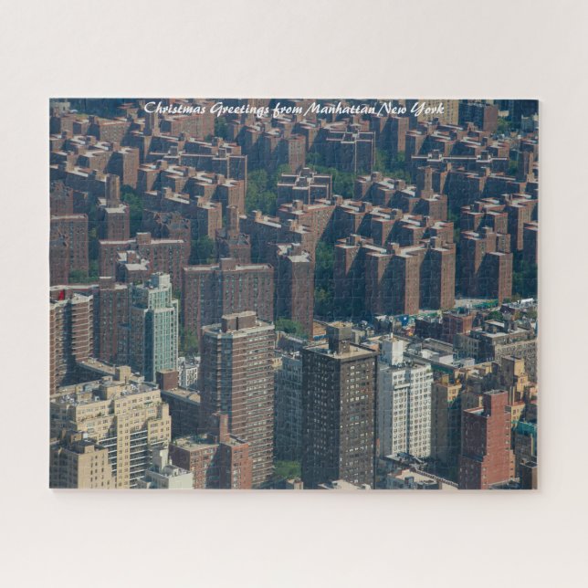 Skyline Manhattan New York.Christmas Greetings Jigsaw Puzzle (Horizontal)