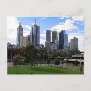 skyline melbourne postcard