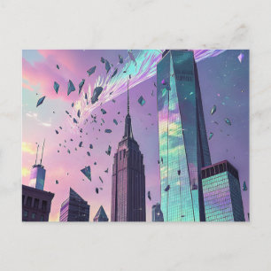 Skyline New Year Holographic Card