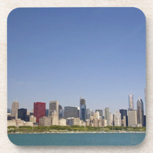 Skyline of Chicago, Illinois, USA. Coaster