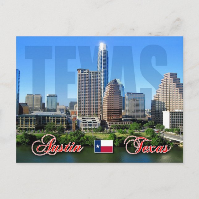 Skyline of Downtown Austin, Texas Postcard (Front)