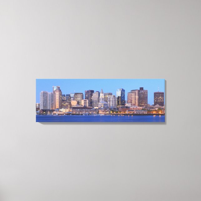 Skyline of downtown Boston from inner Boston Canvas Print (Front)