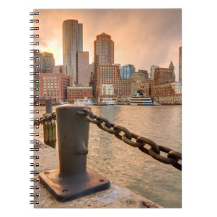 Skyline of Financial District of Boston Notebook