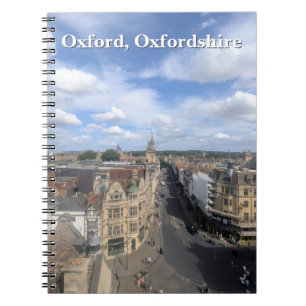 Skyline of Historic Oxford in Oxfordshire, UK Notebook