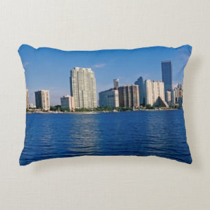Skyline of Miami, Florida Accent Pillow