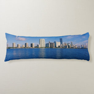 Skyline of Miami, Florida Body Pillow