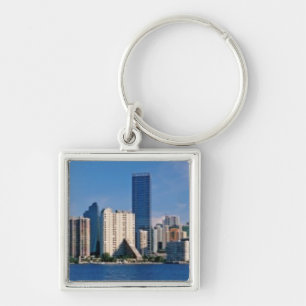 Skyline of Miami, Florida Keychain