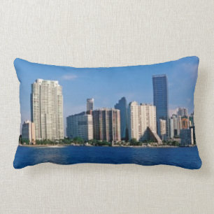 Skyline of Miami, Florida Lumbar Pillow