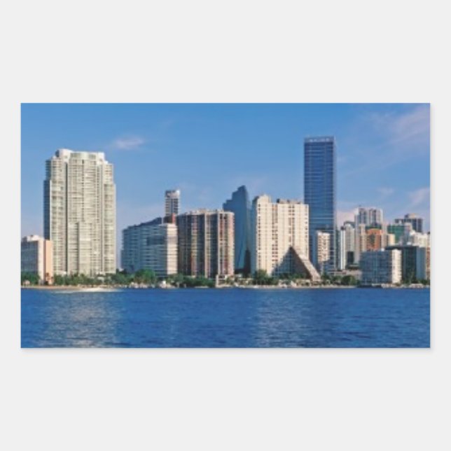 Skyline of Miami, Florida Sticker (Front)