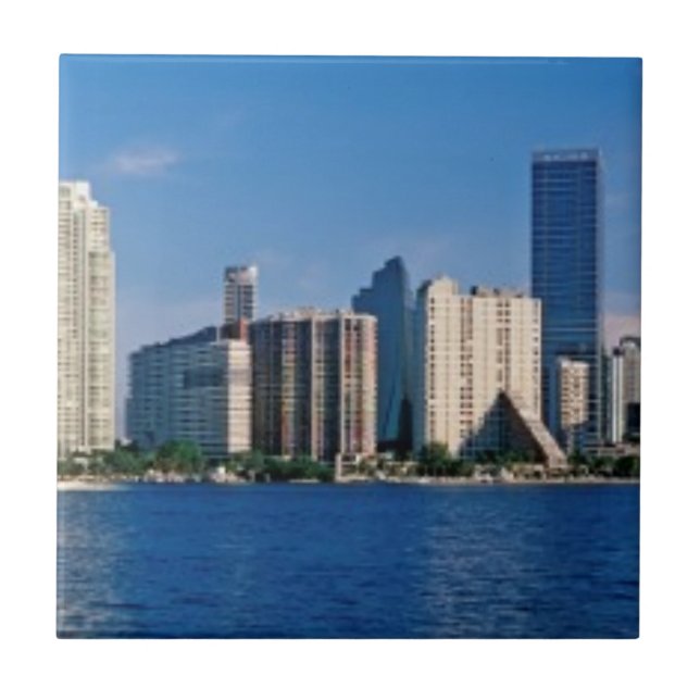 Skyline of Miami, Florida Tile (Front)