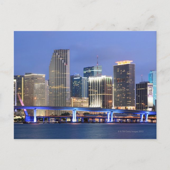 Skyline of Miami Postcard (Front)