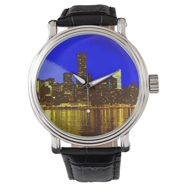 Skyline of New York at night... Watch (Front)