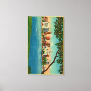 Skyline of Oakland across Lake Merritt Canvas Print