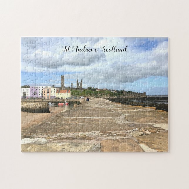 Skyline of St Andrews, Fife, Scotland with Pier Jigsaw Puzzle (Horizontal)
