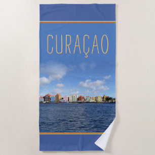 Skyline of Willemstad (customizable) Beach Towel