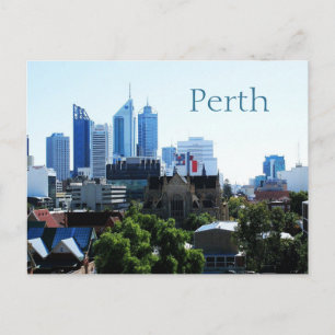 Skyline, Perth, Western Australia looking West Postcard