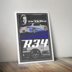Nissan Skyline R32 GTR Car Poster – My Hot Posters