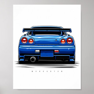 Skyline R34 GTR Poster