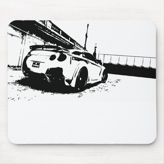 Skyline Rear View Shot. Mouse Pad (Front)