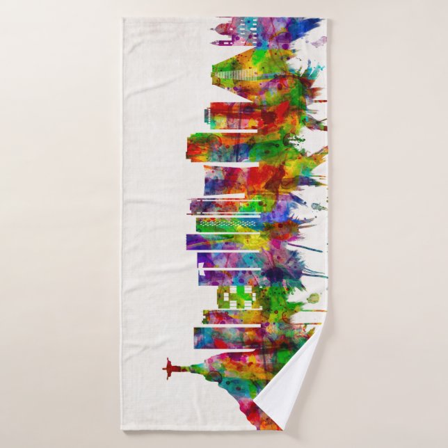 Skyline Rio de Janeiro Brésil (Serviette de bain)