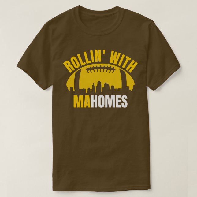 Skyline Rolling with Mahomes  Fans Design T-Shirt (Design Front)