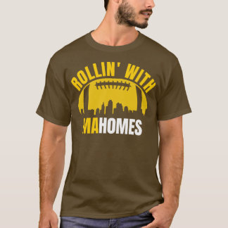 Skyline Rolling with Mahomes  Fans Design T-Shirt