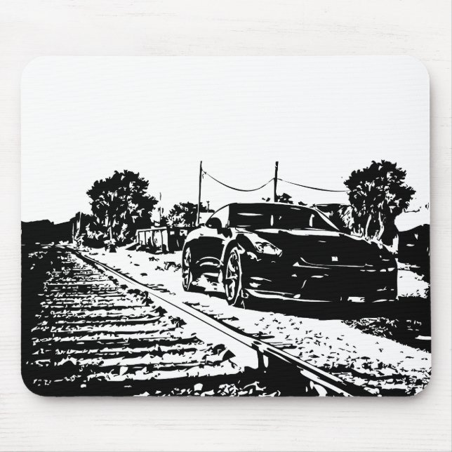 Skyline Train Tracks shot Mouse Pad (Front)