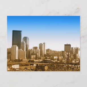 Skyline view of Pittsburgh art photo Postcard