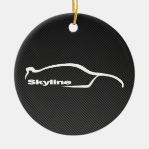Skyline White Silhouette with Carbon fibre Ceramic Ornament