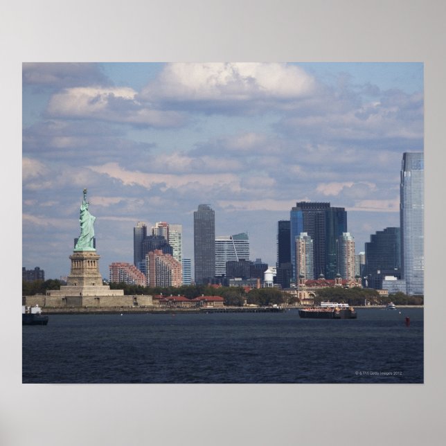 Skyline with Statue of Liberty Poster (Front)