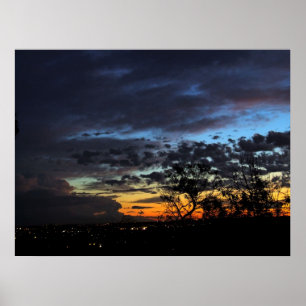 Skyscapes : Dusk Sunset Silhouette Poster