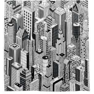 Skyscraper city illustration, isometric seamless p