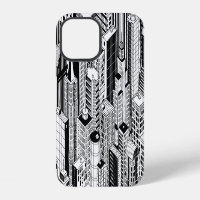 Skyscraper city illustration, isometric seamless p