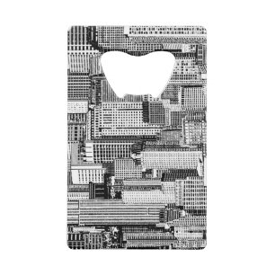 Skyscraper City Isometric Seamless Texture Credit Card Bottle Opener