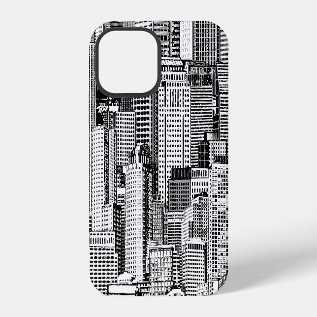 Skyscraper City Isometric Seamless Texture iPhone Case (Back)