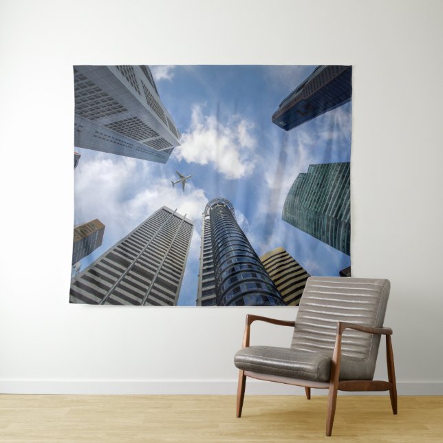 Skyscraper cityscape tapestry (In Situ (Horizontal))