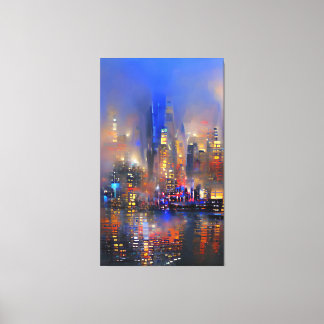 Skyscraper - Colourful Abstract Painting Canvas Pr