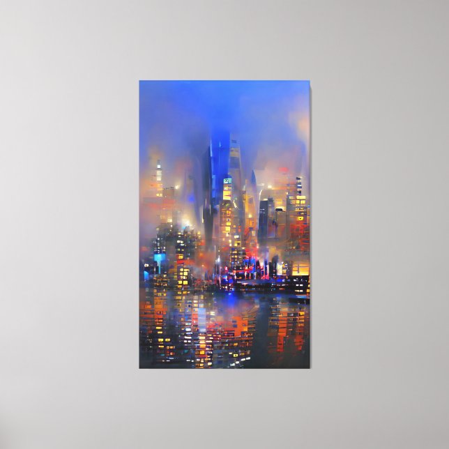 Skyscraper - Colourful Abstract Painting Canvas Pr Print (Front)
