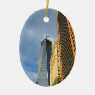 Skyscraper Reflections of New York Ceramic Ornament
