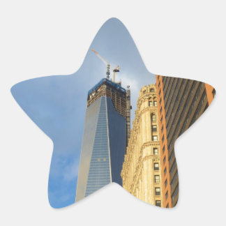 Skyscraper Reflections of New York Star Sticker