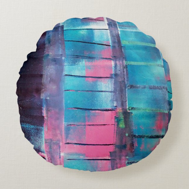 Skyscraper Round Pillow (Front)