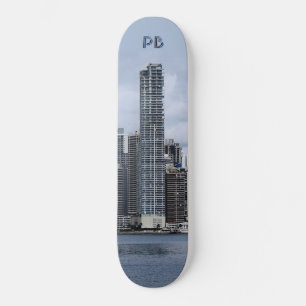 Skyscraper w/out your initials skateboard