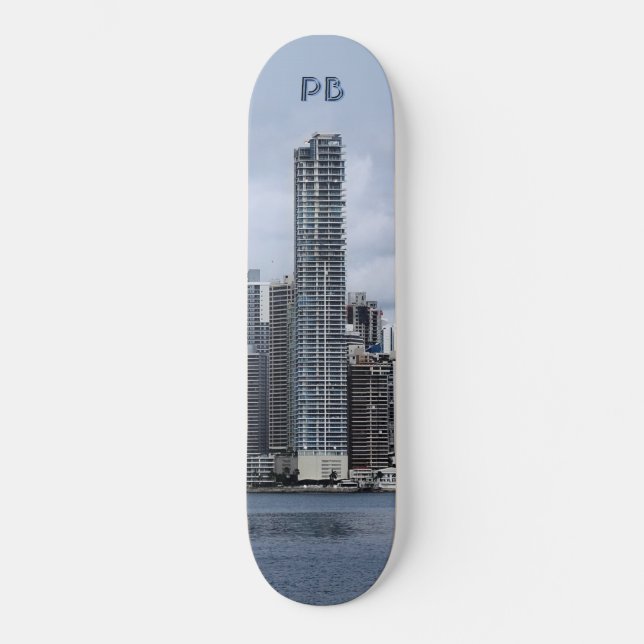 Skyscraper w/out your initials skateboard (Front)
