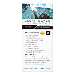 Skyscrapers, Cleaning Service Price List Rack Card