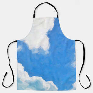Skysky,painting,scene,spring,blue,art,fine,abstrac Apron