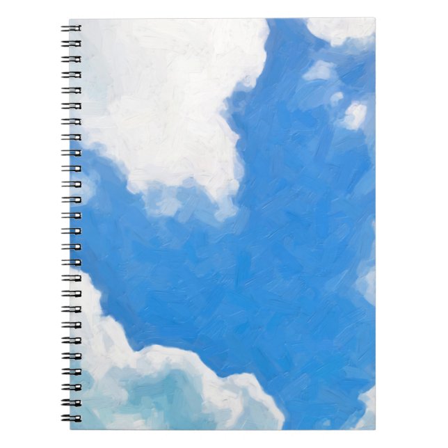 Skysky,painting,scene,spring,blue,art,fine,abstrac Notebook (Front)